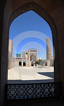 View of Kalon mosque and minaret - Bukhara