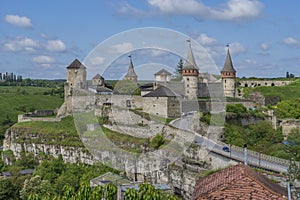 View on Kamianets Podilskyi castle, Ukraine