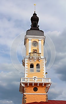 View of Kamianets-Podilskyi town hall, Ukraine