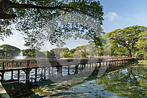 View of Kandawgyi Lake in Yangon