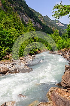 View of the Kander river, Switzerland
