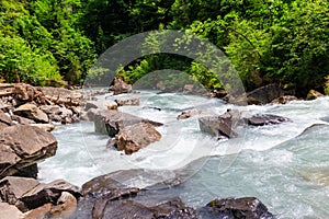 View of the Kander river, Switzerland