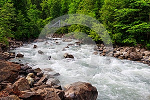 View of the Kander river, Switzerland