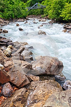 View of the Kander river, Switzerland
