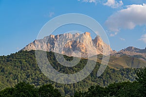 View of the Kapaz mountain range