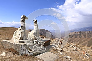 view from the Kara Koo Ashuu pass in Kyrgyzstan near Kazarman