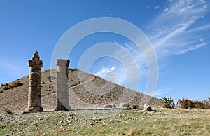 Karakus tumulus in area of Nemrut Dagi, east anatolia photo