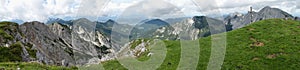 view from the Karavanka border ridge to the the Barental valley in Karavanke