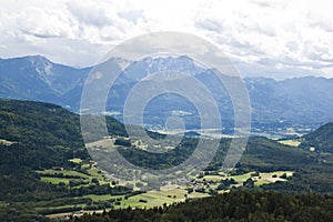 View at Karawanks, Austrian border photo