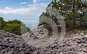 View of the karst edge in Trieste, Italy