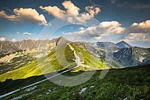 View from Kasprowy Wierch Summit in the Polish Tatra Mountains