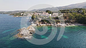 View of Kassiopi shoreline on Corfu island, Greece