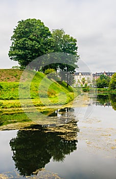 View of Kastellet Copenhagen - park and canals at Kastellet, Copenhagen Denmark