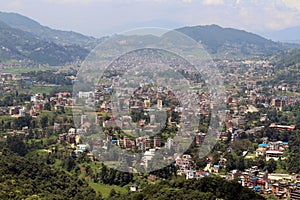 The view of Kathmandu Valley as seen from Dhulikhel after a short hike photo