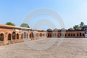 View of Katra Masjid, one of the largest caravanserais in the Indian subcontinent. Located at Barowaritala, Murshidabad, West