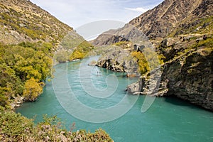 view of Kawarau Gorge near Queenstown New Zealand