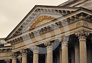 View of Kazan Icon Cathedral in Saint-Petersburg city, Russia.