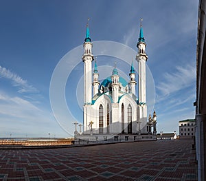View of the Kazan Kremlin mosque cathedral Col-Sharif