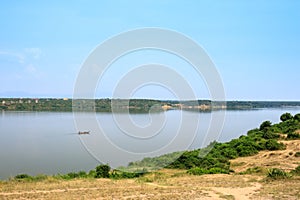 View of the Kazinga Channel from Lake Edward, Uganda