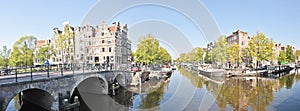 View on Keizersgracht in Amsterdam Netherlands