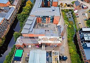 View of Kelham island museum in Sheffield,  industry and steelmaking history museum with interactive galleries and on-site