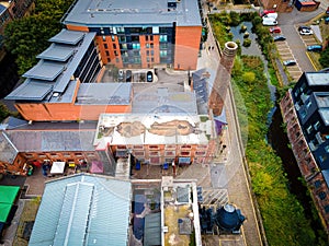 View of Kelham island museum in Sheffield,  industry and steelmaking history museum with interactive galleries and on-site