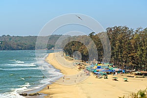 View of Keri or Querim beach in north Goa. India