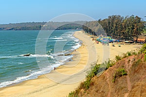 View of Keri or Querim beach in north Goa. India