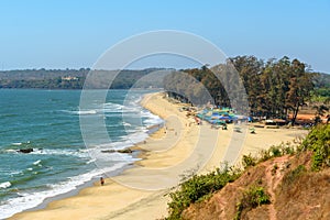 View of Keri or Querim beach in north Goa. India