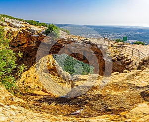 Keshet Cave, a limestone archway, Western Galilee