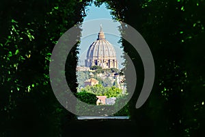 View through the keyhole. Aventine hill