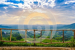 View from Khao Kho Post Office and great mountain view as background at Phetchabun, Thailand