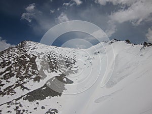 view of the Khardungla pass - world\'s highest motorable road in Ladakh, India