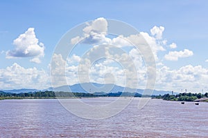 View of Khong river. Chiang san, Chiang rai, Thailand