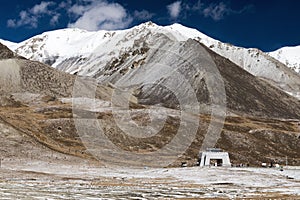 View of the Khunjerab Pass point at the Pakistan-China border.