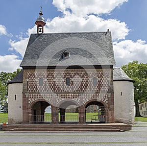 View of the Kingâ€˜s Hall in Lorsch, Hesse, Germany