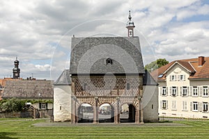 View of the Kingâ€˜s Hall in Lorsch, Hesse, Germany