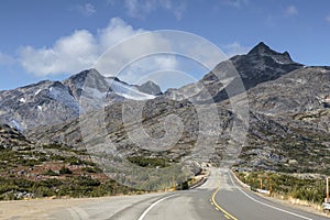 View of the the Klondike Highway in Yukon.