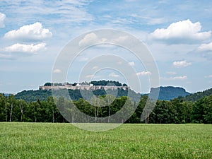 View of the Koenigstein Fortress in Saxony