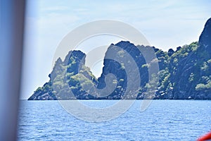 View of Koh Ngam Yai from Ferry in Chumphon, Thailand