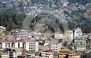 View of Kohima town, Nagaland, India photo