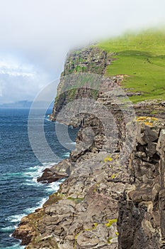 View of Koltur island in Faroe Islands, North Atlantic Ocean. Nordic Natural Landscape