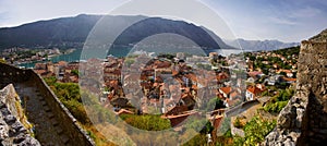 View of Kotor and Kotor bay, Montenegro
