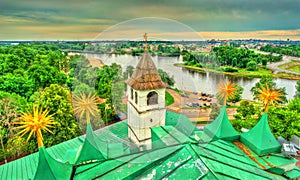 View of the Kotorosl River from the Transfiguration Monastery in Yaroslavl, Russia photo