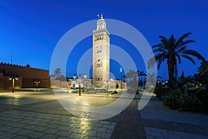 View of the Koutoubia Mosque in the morning, Marrakech