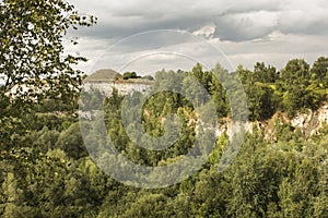 View of the Krakow Mound in Krak in Poland