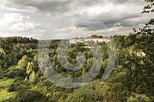 View of the Krakow Mound in Krak in Poland