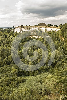 View of the Krakow Mound in Krak in Poland