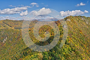 View of the Kralova Hola mountain from Muransky hrad castle