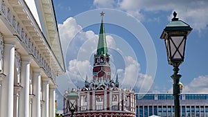 View of the Kremlin on a cloud background, Moscow, Russia--the most popular view of Moscow